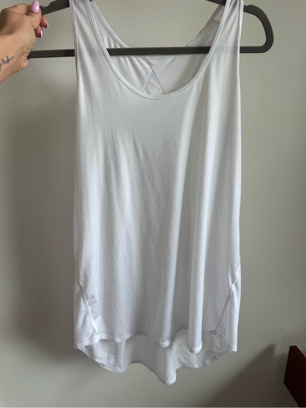 61. lululemon athletica White Scoop Back Tank Top